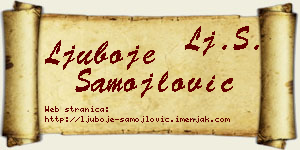 Ljuboje Samojlović vizit kartica